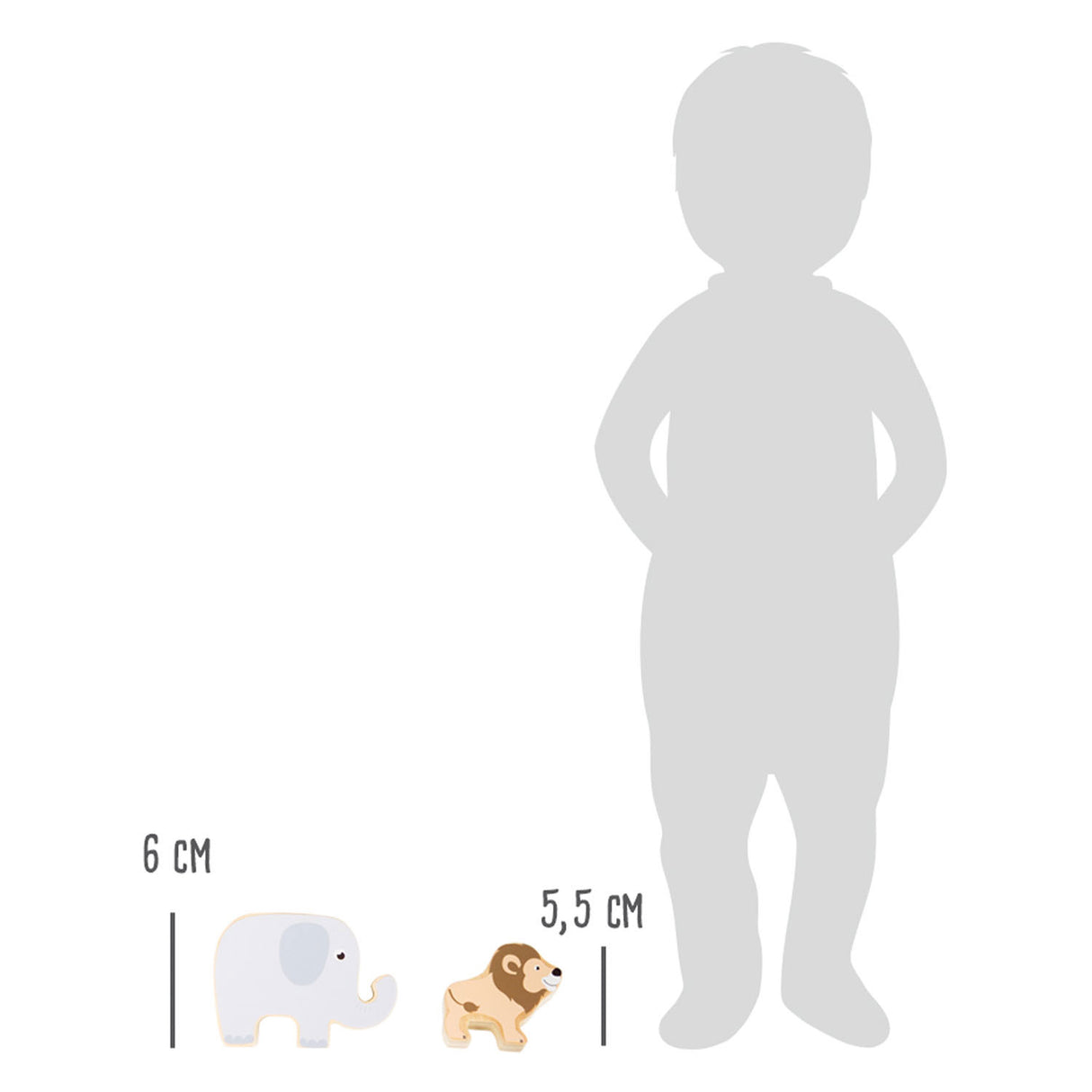 Small foot - houten safaridieren balansspel, 7dlg.