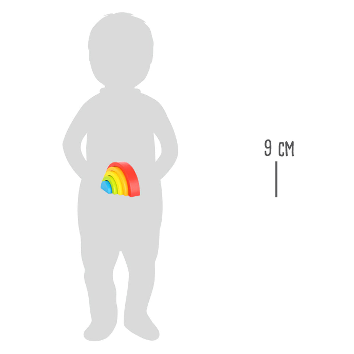 Small Foot Houten Bouwblokken Regenboog, 5dlg.