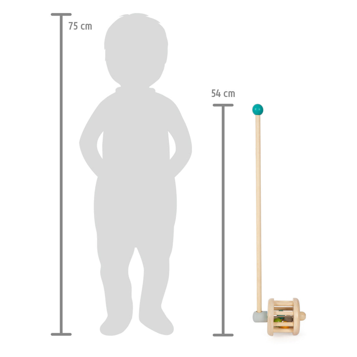 Small Foot Houten Duwfiguur Rammelaar
