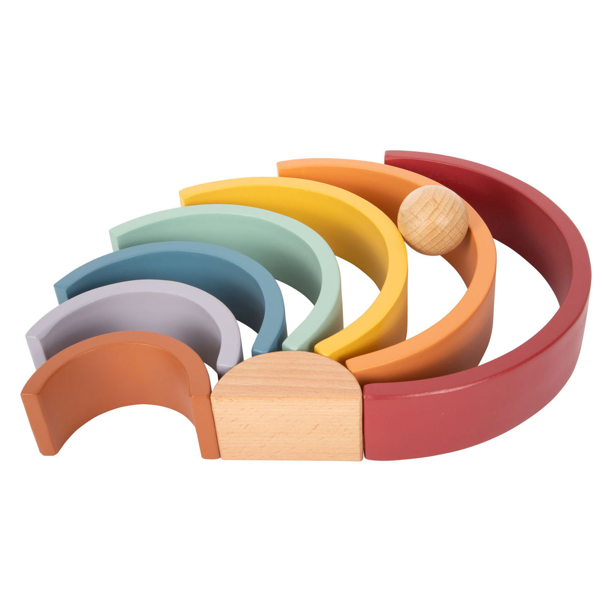 Small Foot Houten Regenboog Bouw Bogen met Bal,
