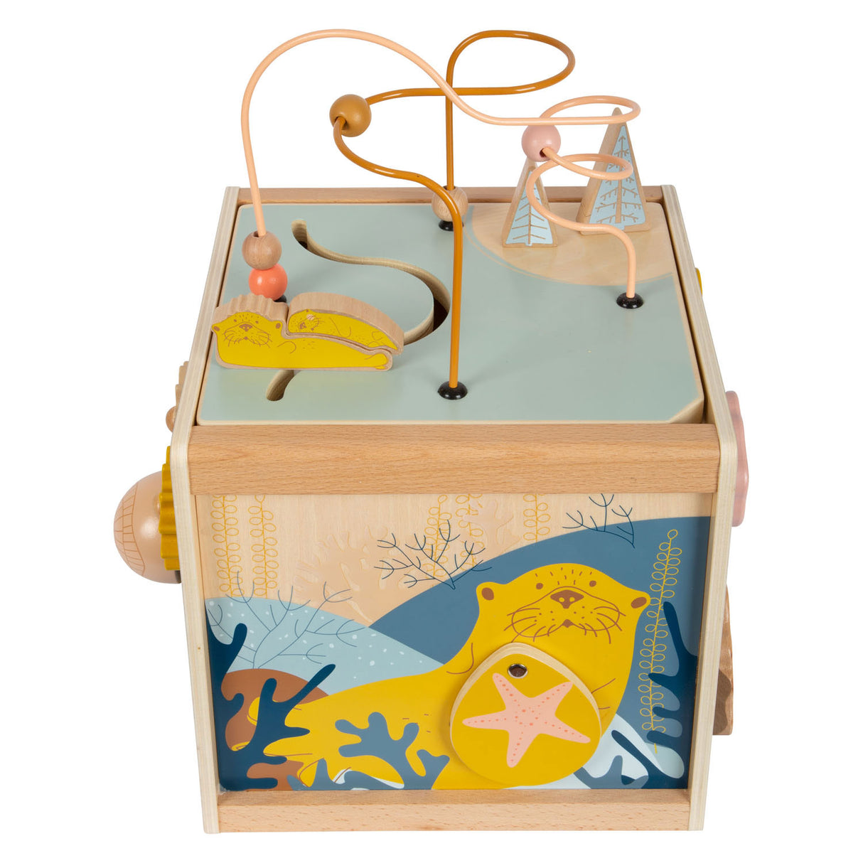 Small Foot Houten Activiteitenkubus met Motoriekspiraal Zeekust