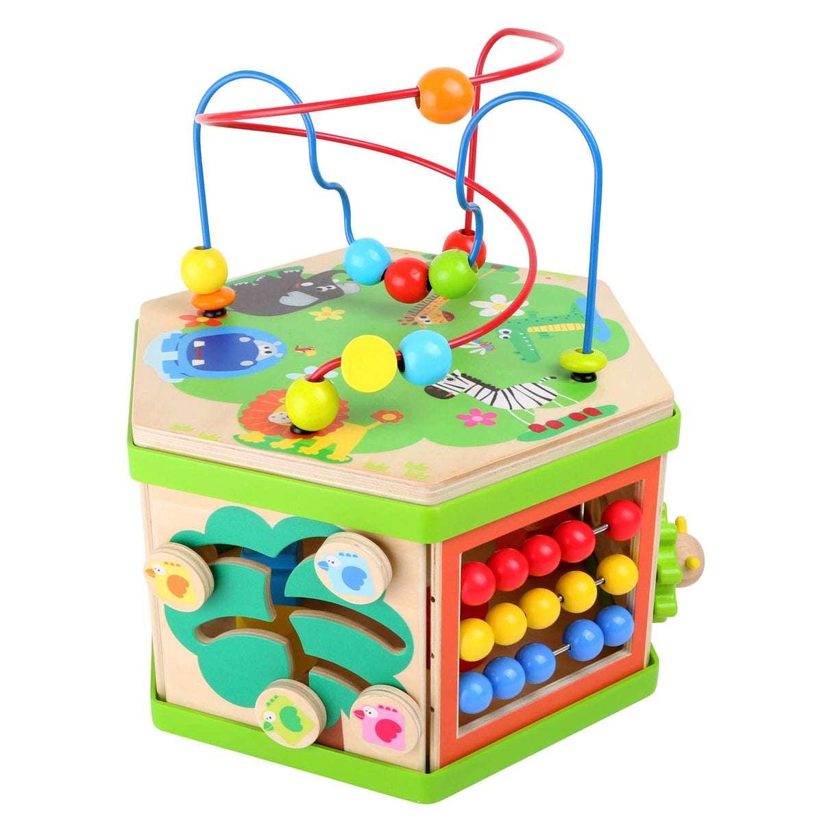 Small Foot Houten Activitetenkubus met Motoriekspiraal Safari