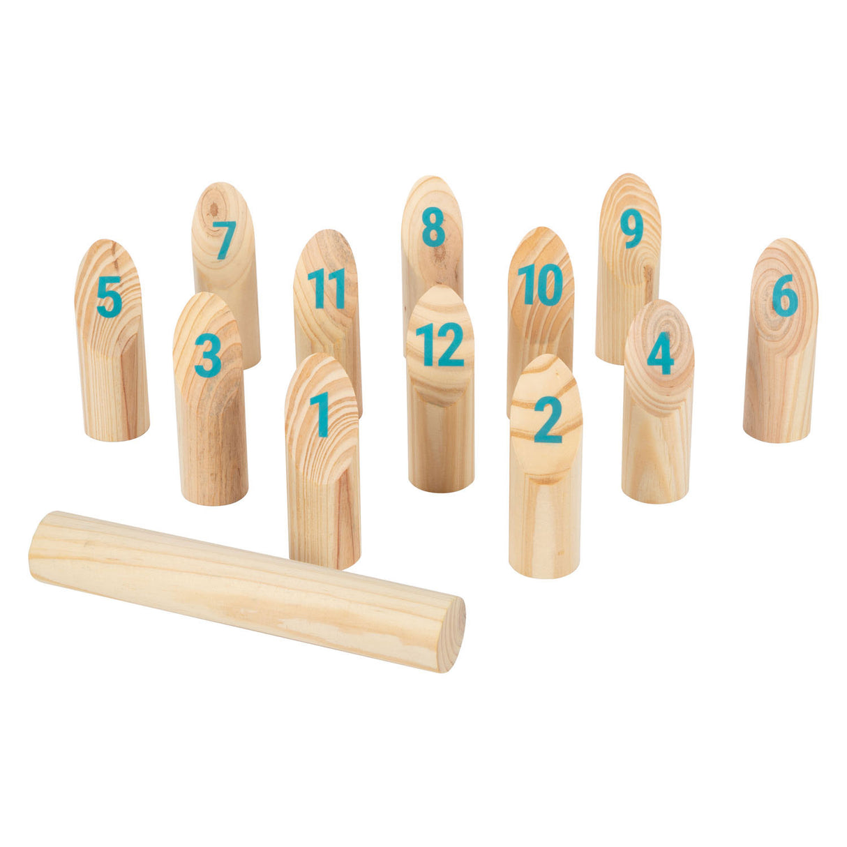 Small foot - houten kubb met nummers werpspel in tas, 13dlg.