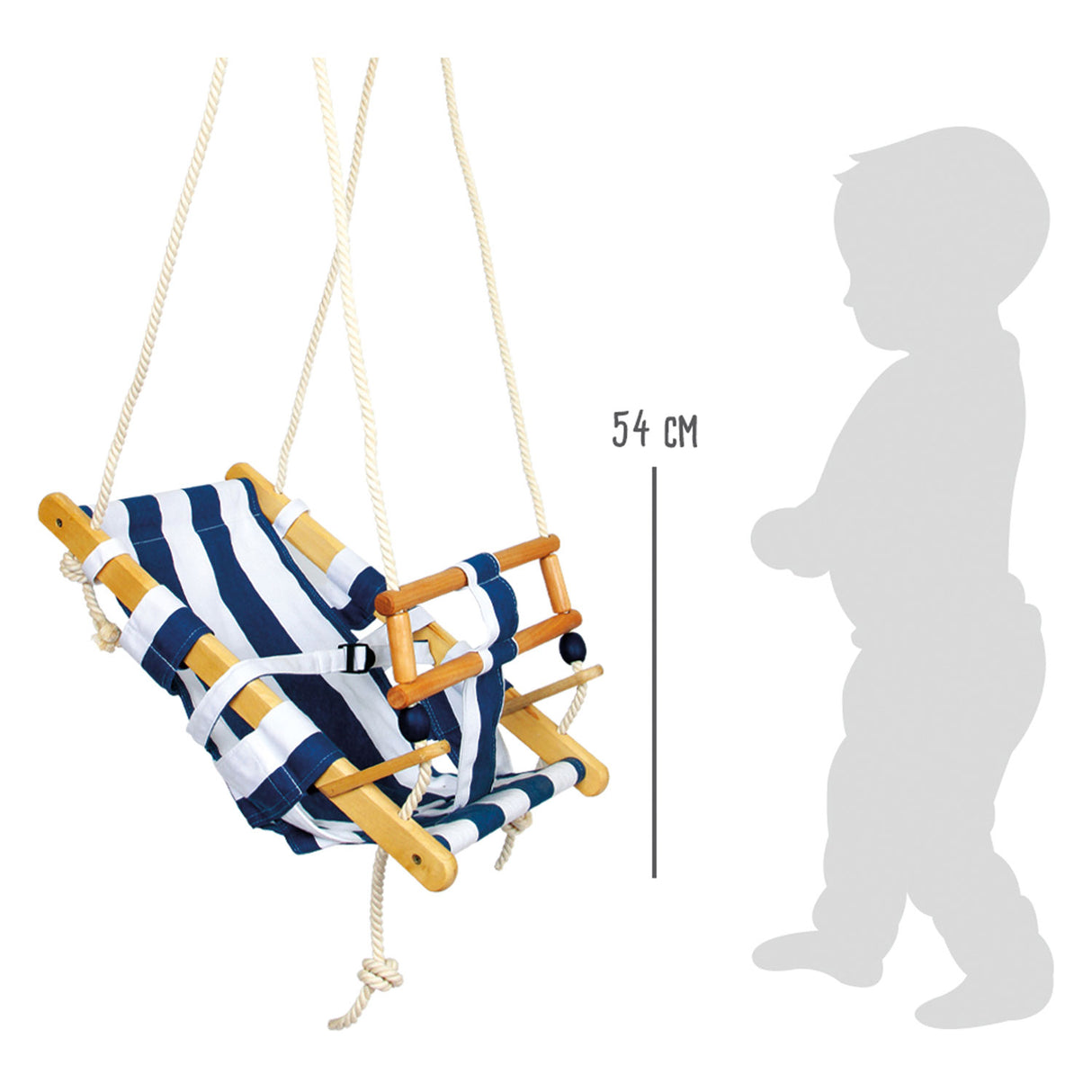 Small foot - houten peuterschommel marineblauw, 120cm