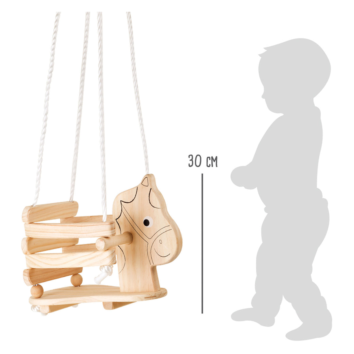 Small foot - houten paardenschommel, 145cm