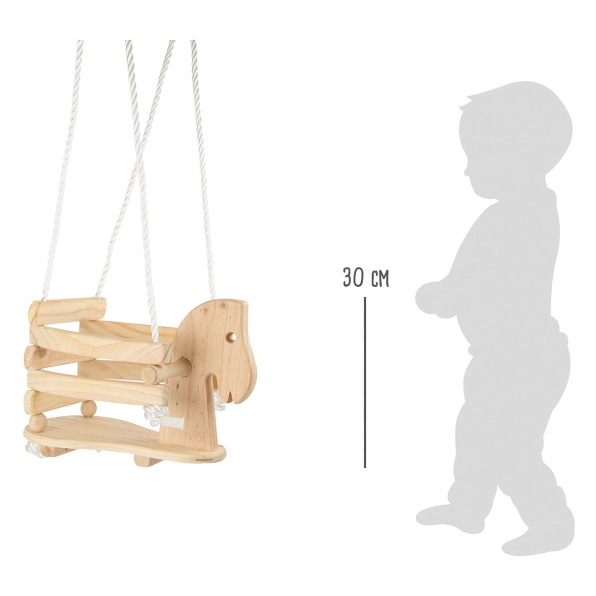 Small foot - houten paardenschommel, 140cm
