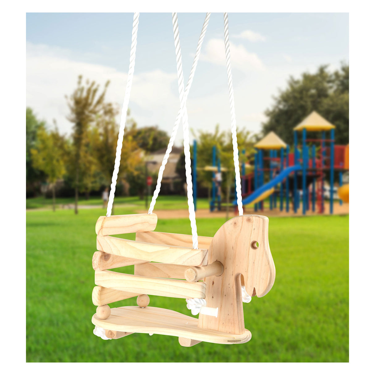 Small foot - houten paardenschommel, 140cm