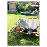 Small foot - nestschommel met houten frame, 100x100cm