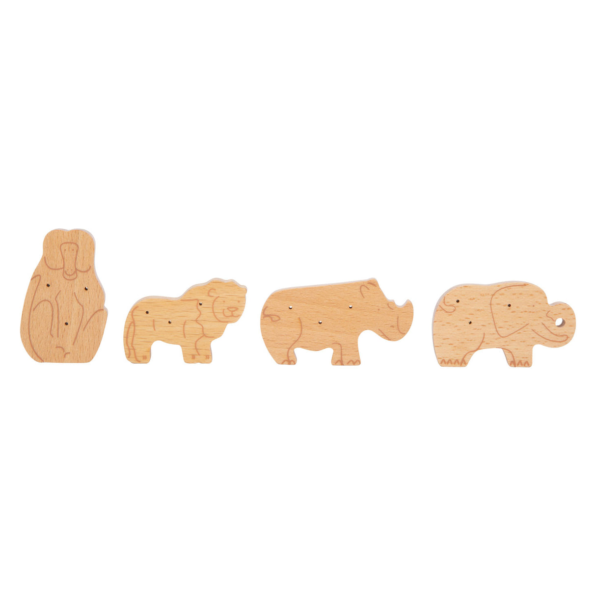Small Foot Houten Speeleten Dieren Crackers, 8dlg.