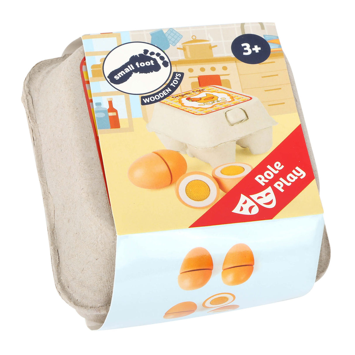 Small foot - houten speeleten eieren, 9dlg.