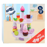 Small Foot Houten Etagere met Speeleten Snoep, 22dlg.