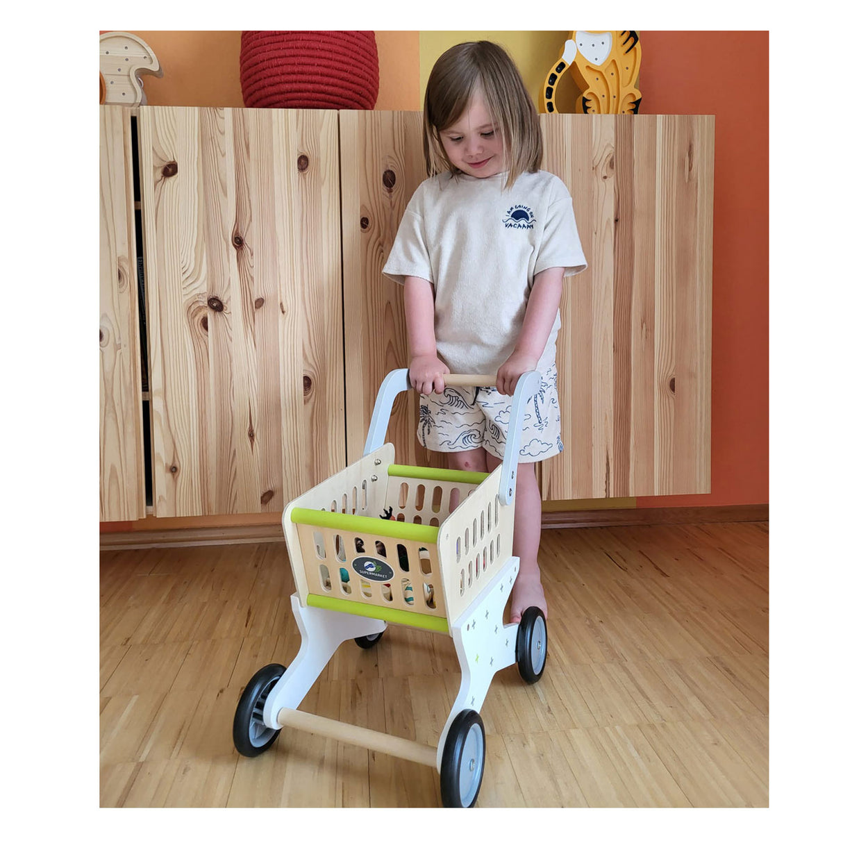 Small foot - houten winkelwagen supermarkt