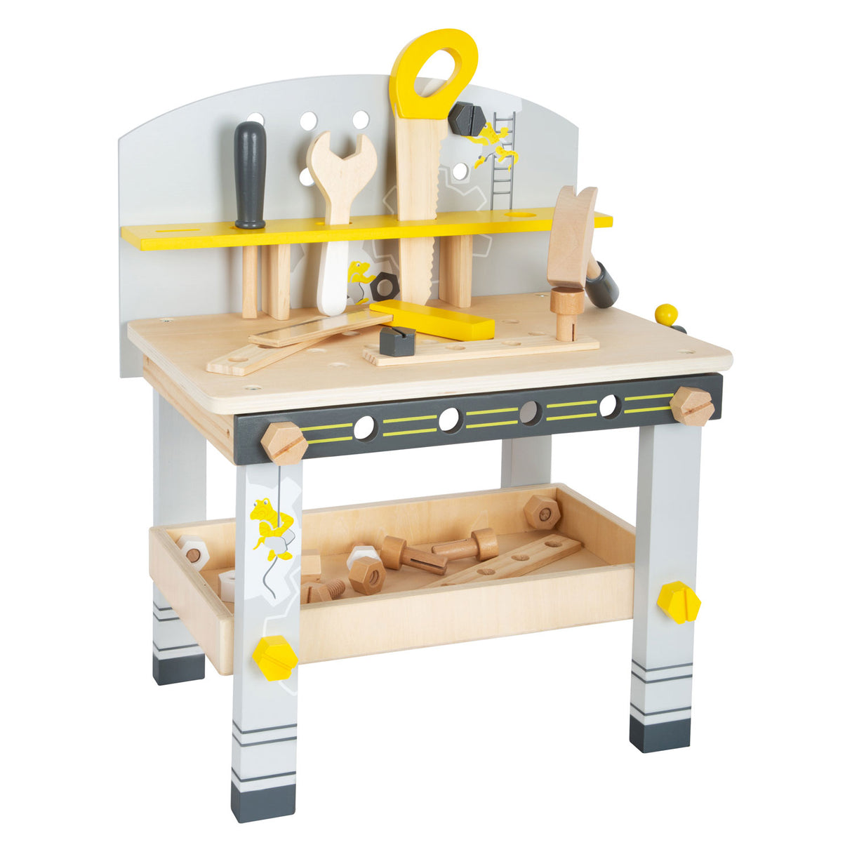 Small foot - houten werkbank compact miniwob, 34dlg.