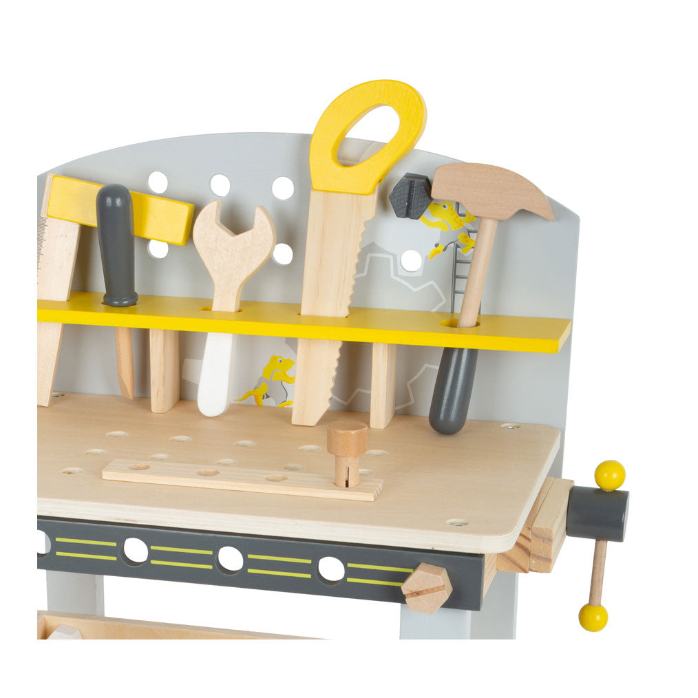 Small foot - houten werkbank compact miniwob, 34dlg.