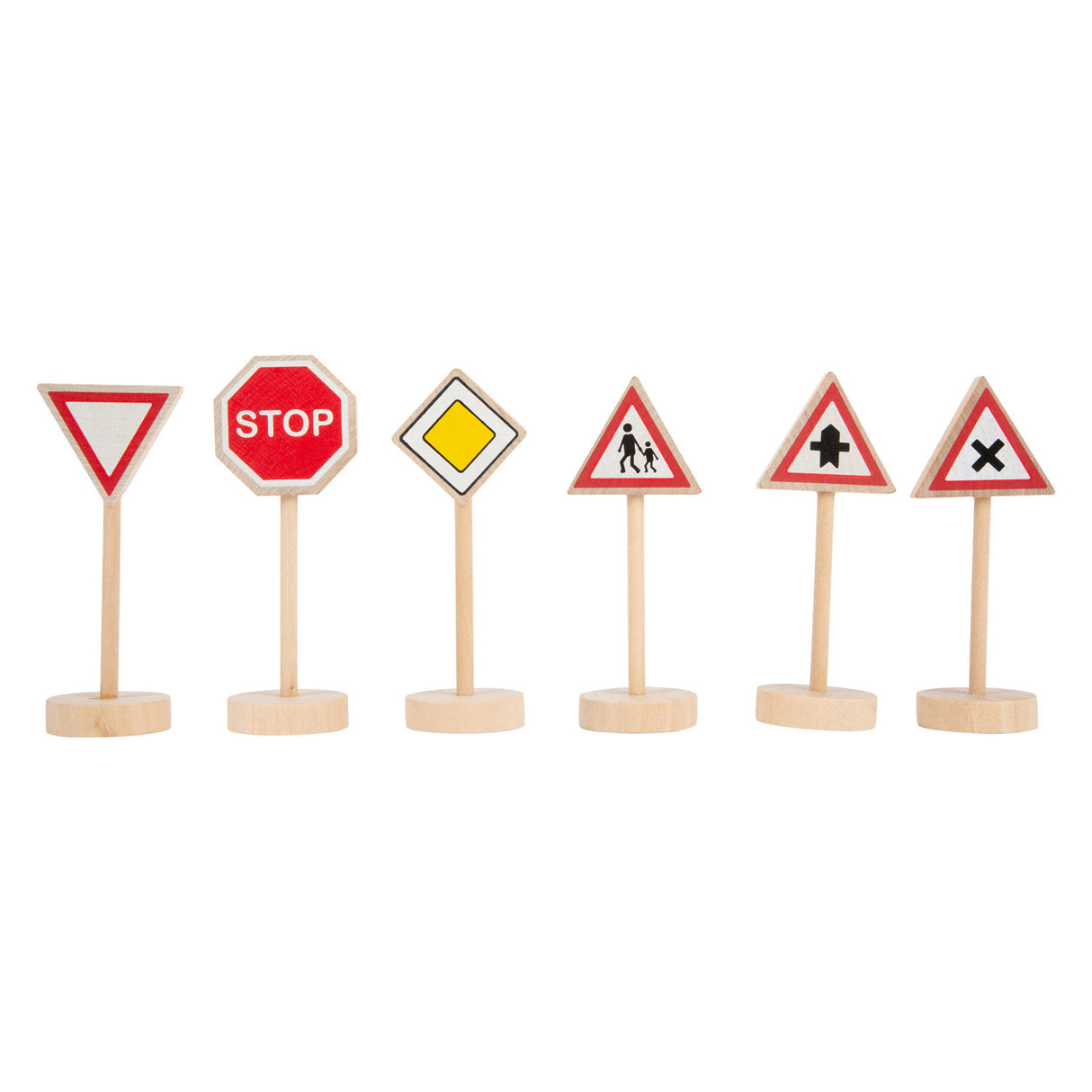 Small Foot Houten Mini Verkeersbordenset, 25dlg.