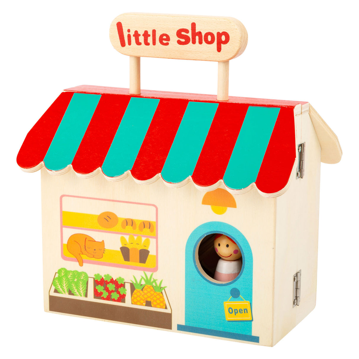 Small Foot Houten Meeneem Speelwinkel Poppenhuis, 15dlg.