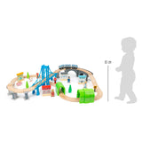 Small Foot Houten Treinset met Brug, 60dlg.