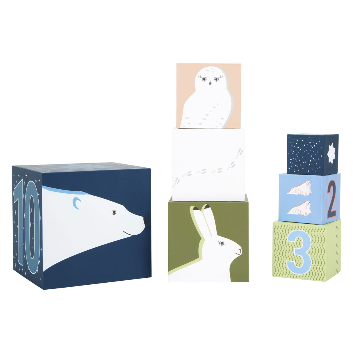 Small Foot Stapelblokken Karton Arctic, 10dlg.