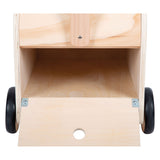 Small foot - houten speelgoedbox en trekfiguur zebra wildlife