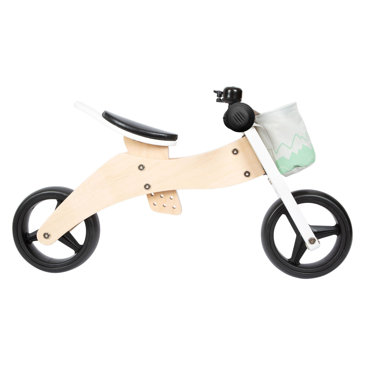 Small Foot - Houten Training Driewieler Loopfiets 2in1 Saliegroen