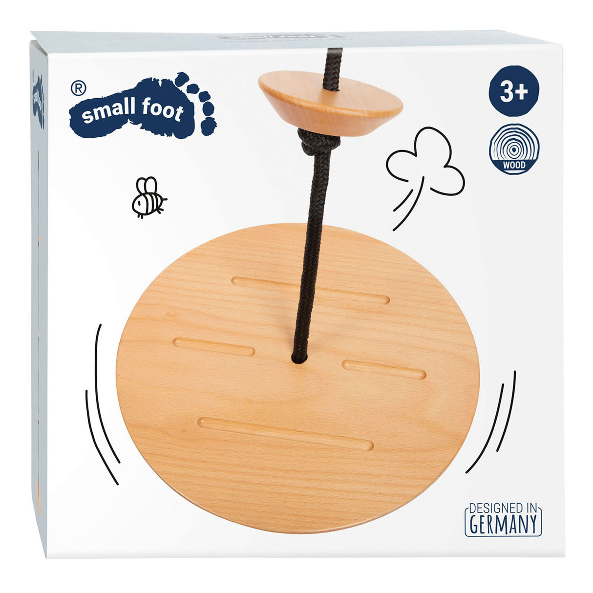Small foot - schijfschommel met klimtouw black line
