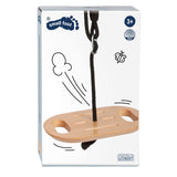 Small foot - houten disc schommel met handgrepen black line