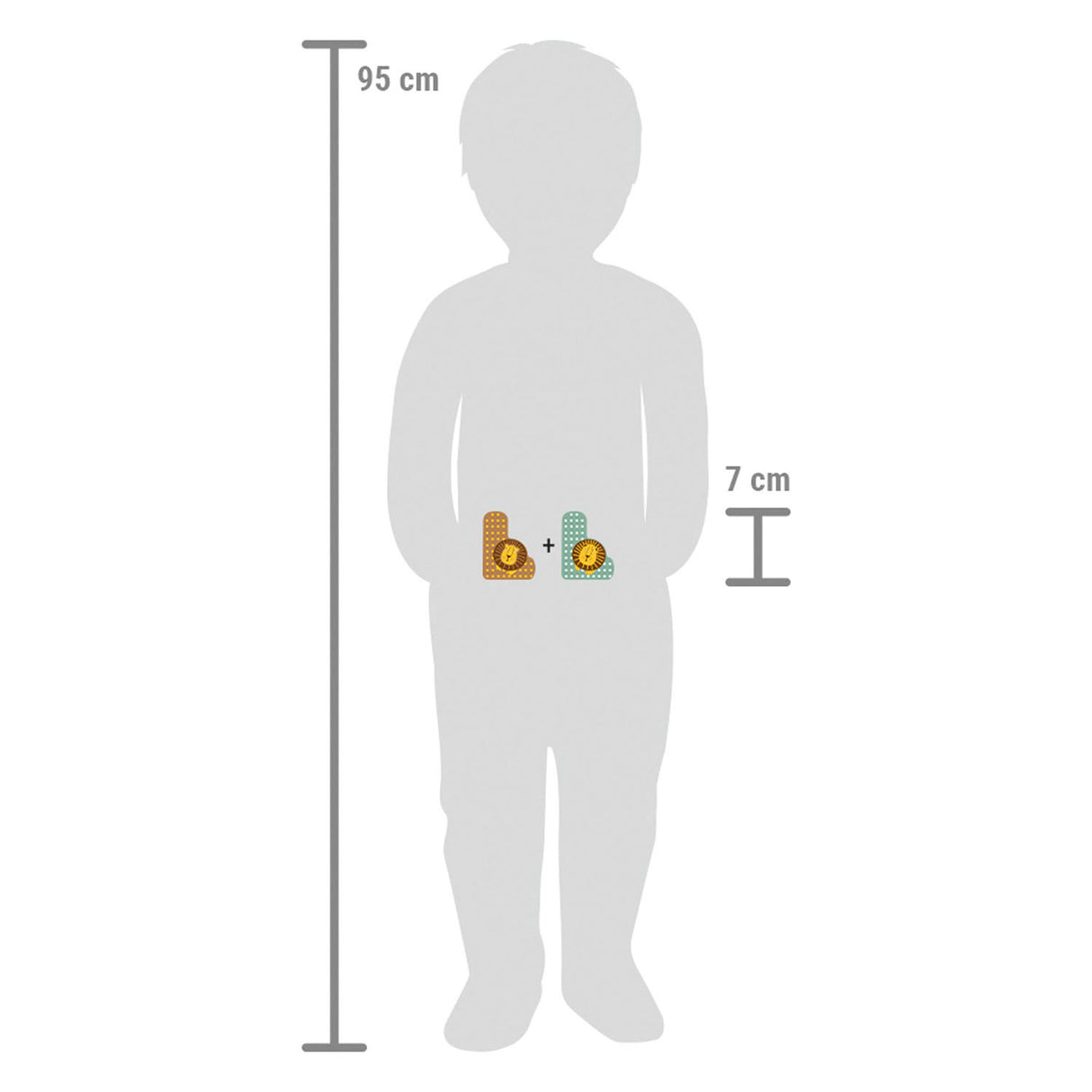 Small foot - houten dieren kinderletter - l