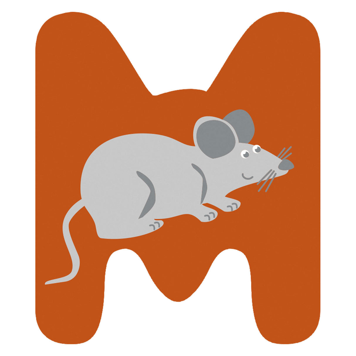 Small foot - houten dieren kinderletter - m