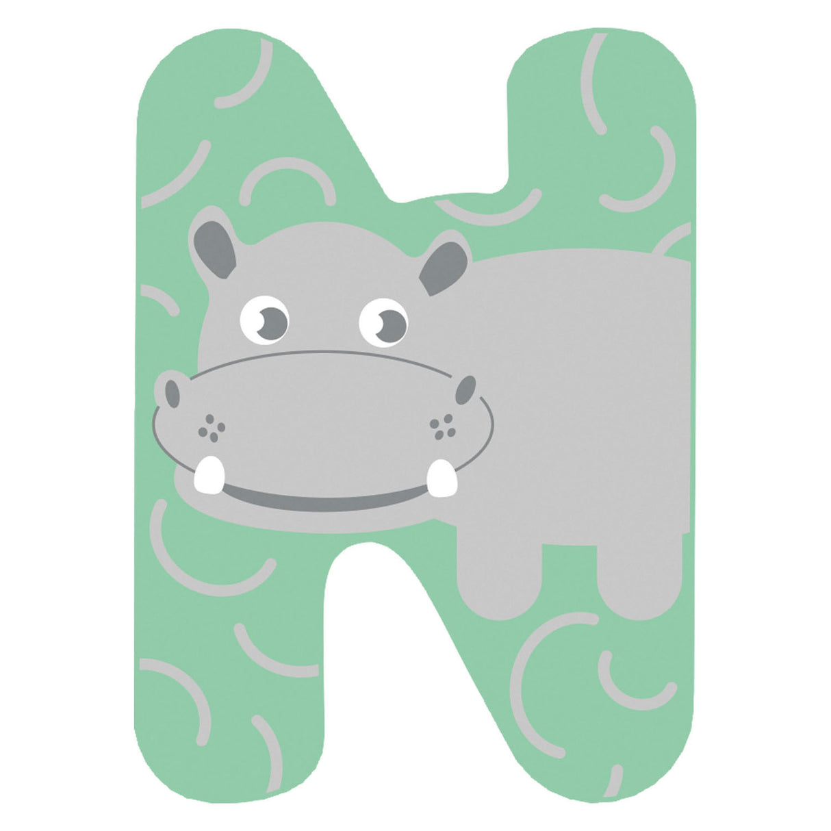 Small foot - houten dieren kinderletter - n