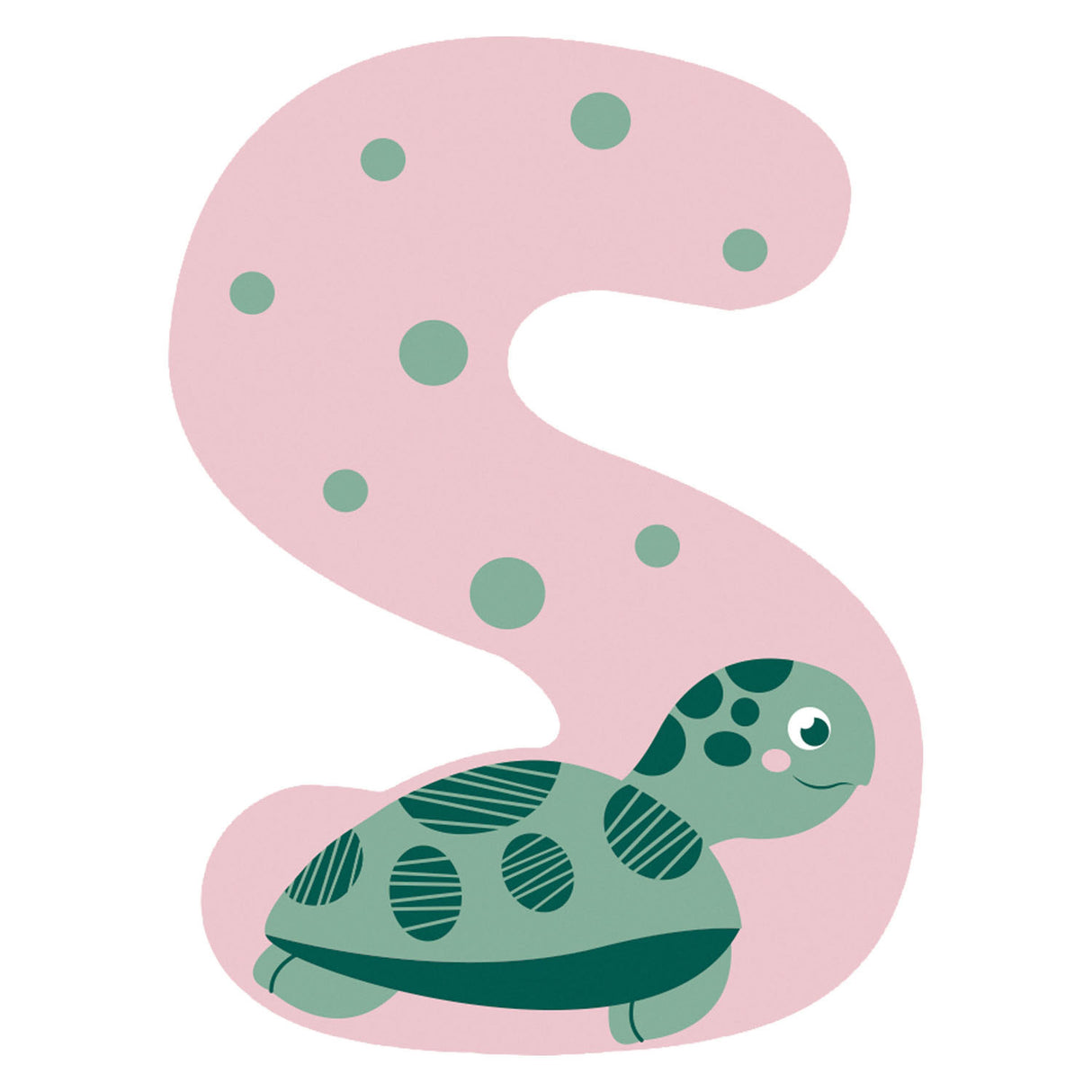 Small foot - houten dieren kinderletter - s