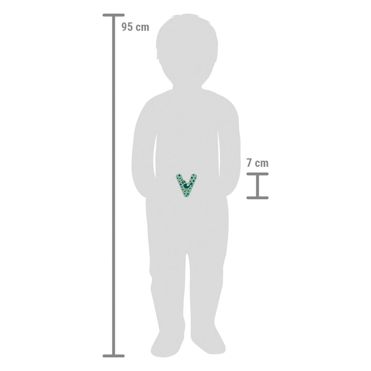 Small foot - houten dieren kinderletter - v