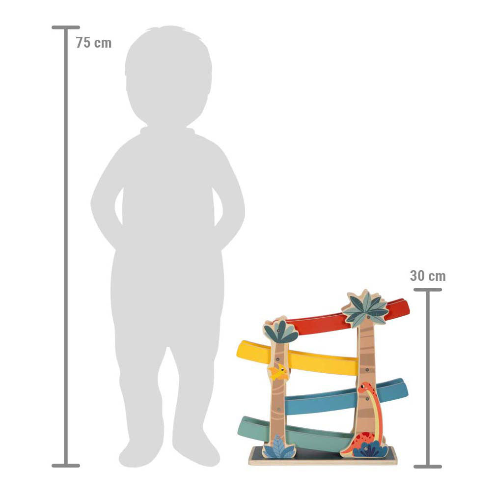 Small foot - houten knikkerbaan dino
