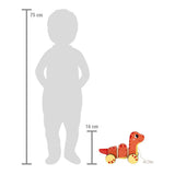 Small foot - houten trekfiguur dino