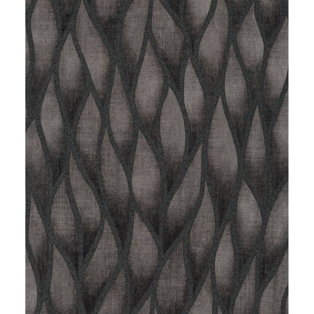 Noordwand behang topchic flames and drops metallic grijs