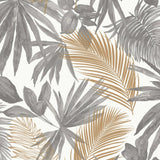 Dutch wallcoverings behang wild palms grijs en beige