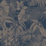 Dutch wallcoverings behang joelle zilverkleurig en blauw