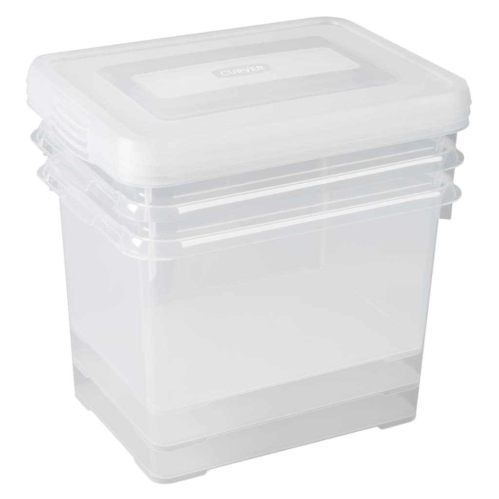 Curver opbergboxenset handy 3x20 l transparant
