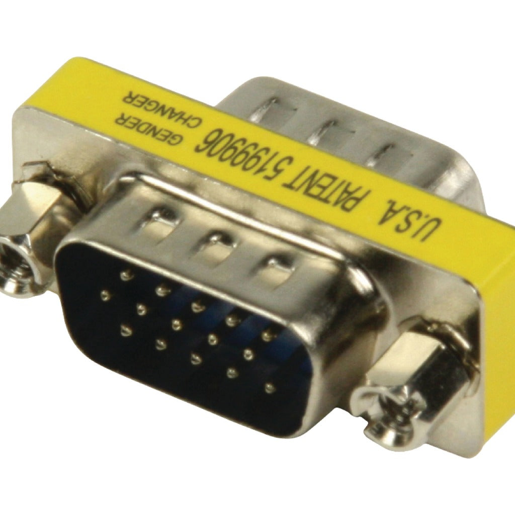 Valueline gchd-mm15p metalen mini vga adapter hd15p mannelijk - hd15p mannelijk