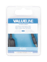 Valueline vlab22100b02 jack stereo audio verdeelkabel 3,5 mm mannelijk - 2x 3,5 mm vrouwelijk 0,20 m zwart