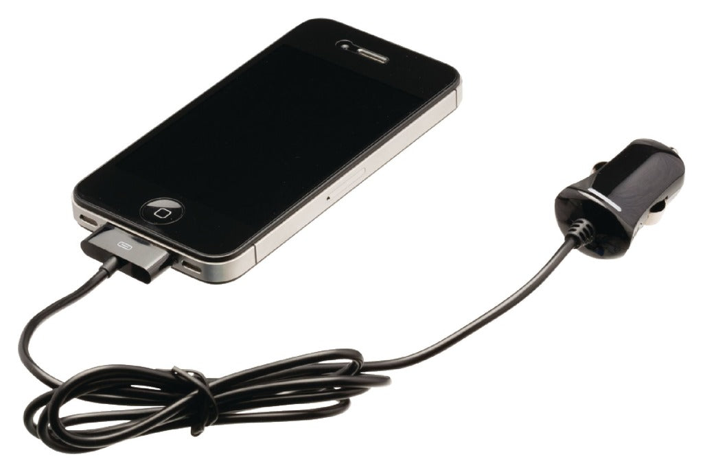 Valueline vlmp39890b10 30-pins auto-lader 30-pins dock male - 12v-autoaansluiting 1,00 m zwart 2.1a