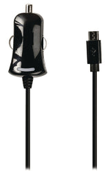 Valueline vlmb60890b10 micro-usb-autolader micro usb male - 12v autoaansluiting 1,00 m zwart 2.1a