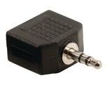 Valueline vlab22945b audio-splitter 3,5 mm male - 2x female zwart
