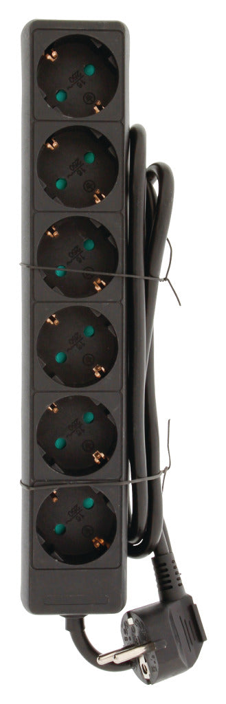 Valueline vles615f001bl stekkerdoos 6-wegs 1.50 m zwart