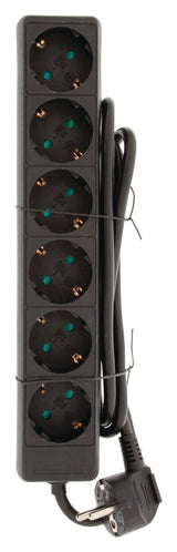 Valueline vles615f001bl stekkerdoos 6-wegs 1.50 m zwart