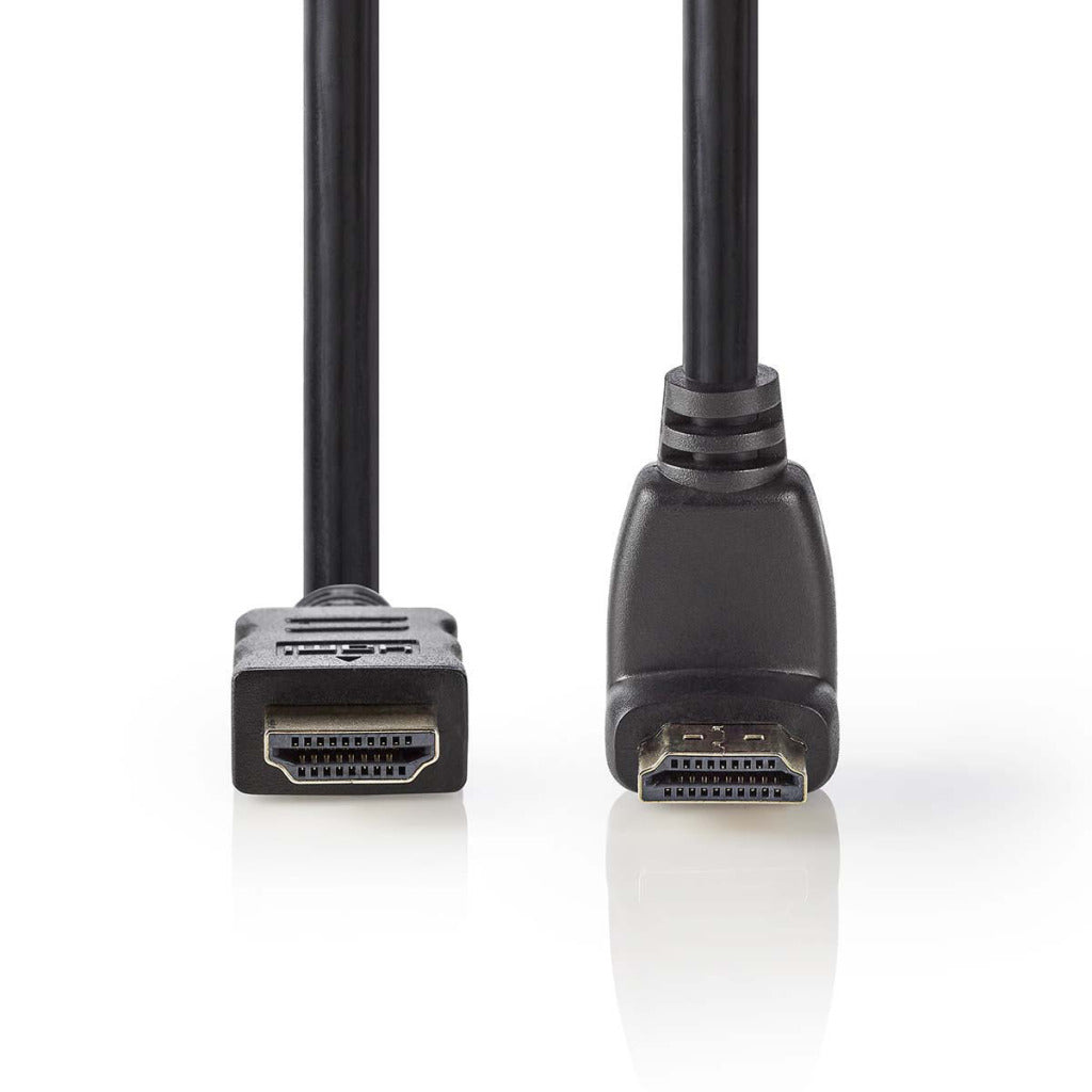 Nedis cvgp34200bk15 high speed hdmi-kabel met ethernet hdmi-connector - hdmi-connector 90° haaks 1,5 m zwart
