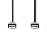 Nedis ccgt60000bk20 kabel usb 2.0 a male - a male 2,0 m zwart