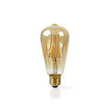 Nedis wifilf10gdst64 wi-fi smart led-lamp met filament e27 st64 5 w 500 lm