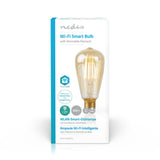 Nedis wifilf10gdst64 wi-fi smart led-lamp met filament e27 st64 5 w 500 lm
