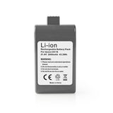 Nedis v2ahdy21v602 stofzuiger-accu li-ion 21,6 v 2 ah 43,2 wh vervanging voor dyson dc16-serie