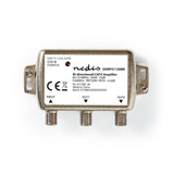 Nedis samp41120me catv versterker max. 9 db versterking 85 - 1218 mhz 2 uitgangen retourkanaal -4,5 db 5 - 65 mhz f